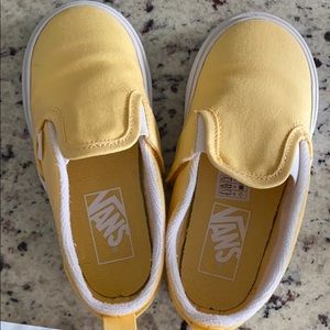 Yellow lightly worn Van slips on